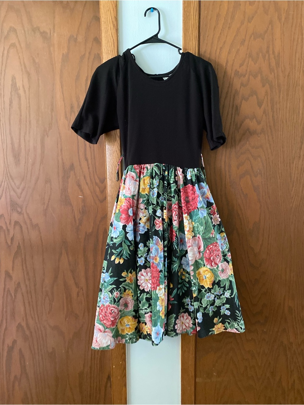 Black top Floral Skirt Dress
